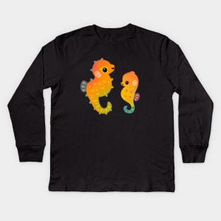 Seahorses Kids Long Sleeve T-Shirt